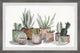 "Pastel Succulent Vases" Framed Painting Print