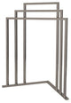 Kingston L Shape 3-Tier Steel Construction Corner Towel Rack, Brushed Nickel