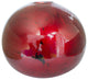 HomeRoots Red and Black Ceramic Foil and Lacquer Spherical Table Vase