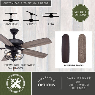 Reed 48" Ceiling Fan Matte Black
