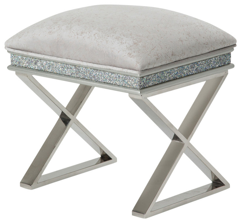 Melrose Plaza Vanity Bench, Dove