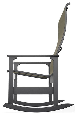 Leeward Sling Outdoor Supreme Rocker, Elevation Stone/Black