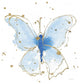"Gilded Butterflies V" Digital Paper Print by Shirley Novak, 20"x20"