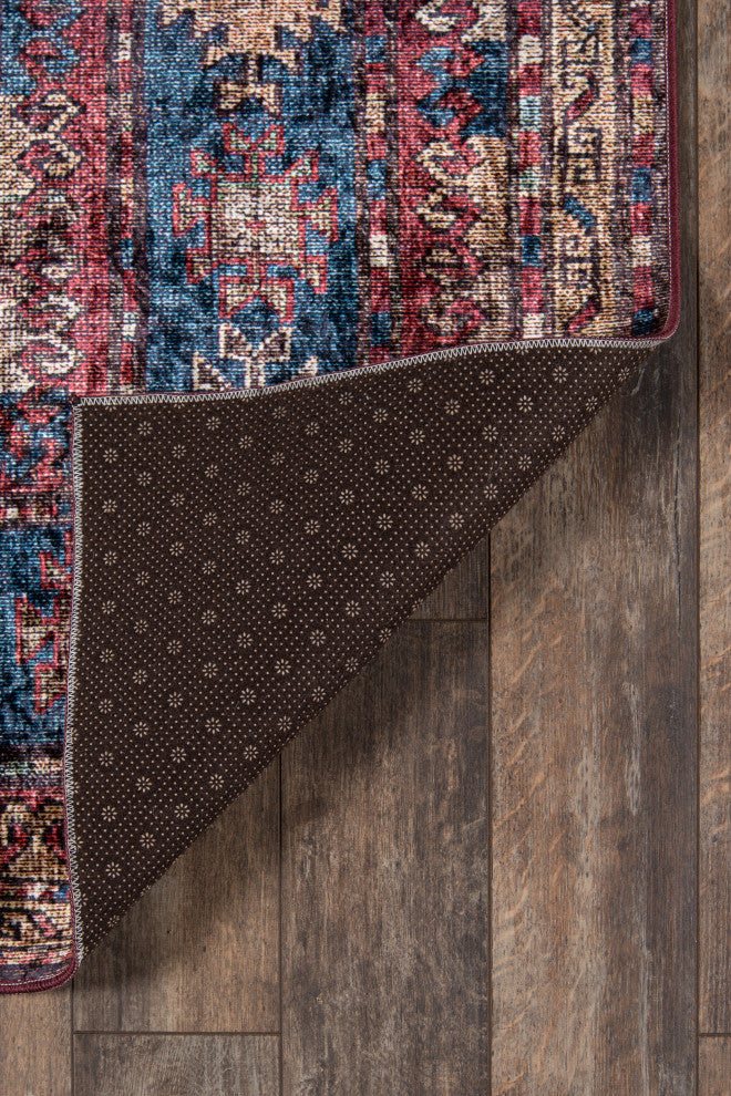 Momeni Karachi Polyester Burgundy Area Rug 5'x8'
