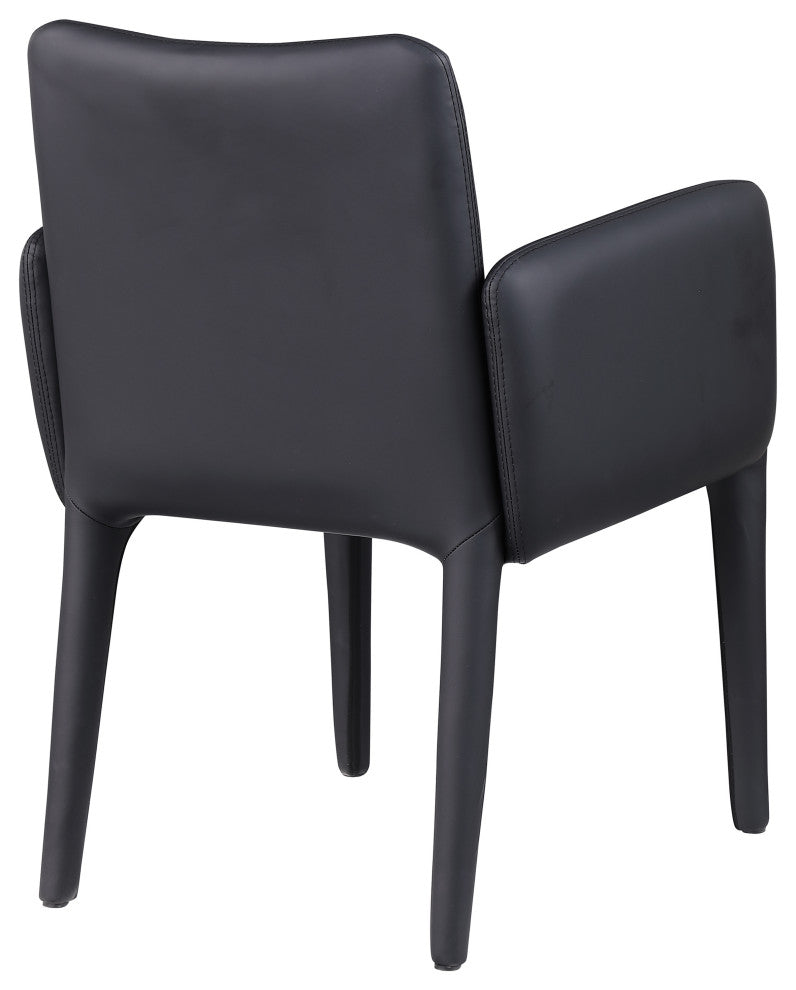 Pelle Faux Leather Accent/Dining Chair, Black