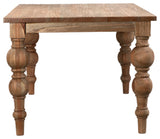 Reclaimed Elm Ball Leg Table 86"