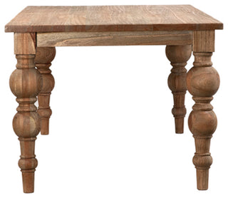 Reclaimed Elm Ball Leg Table 86"