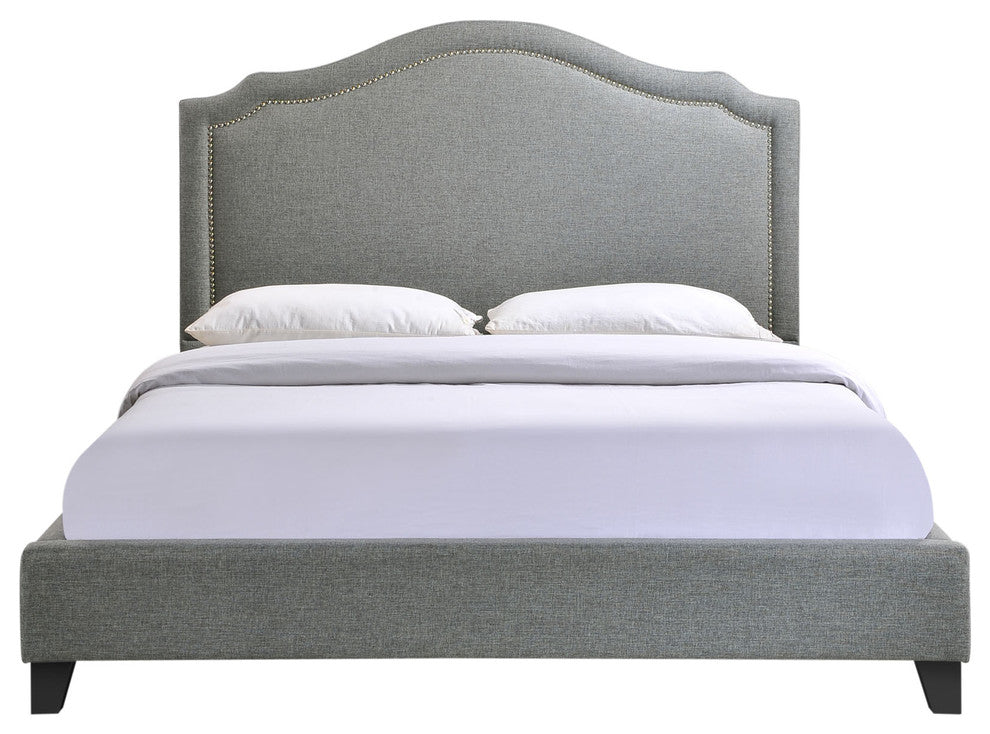 Modern Contemporary Bedroom Queen Bed Frame Gray