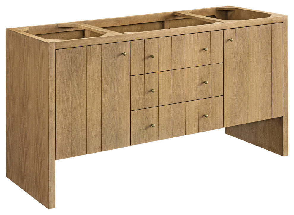 Hudson 60" Single Vanity, Light Natural Oak