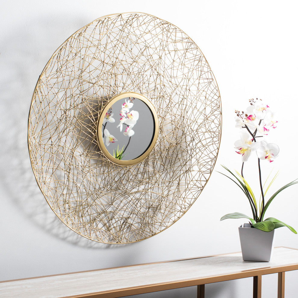 Safavieh Harner Mirror, Brass