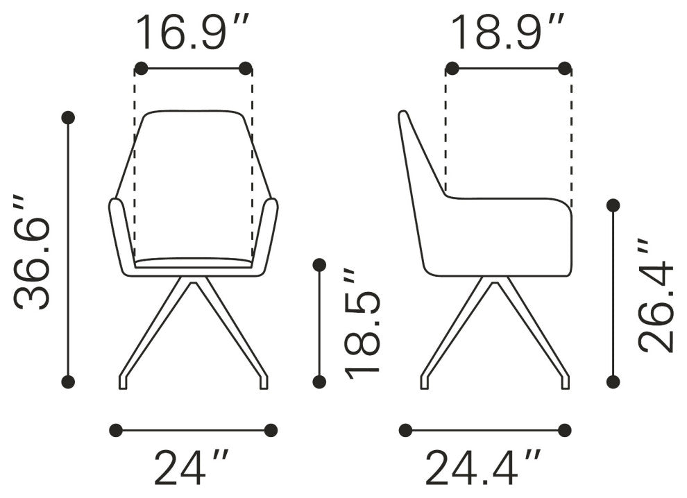 Dining Chair, Set of 2, Steel Metal, Fabric, Gray, Black, Cafe Bistro