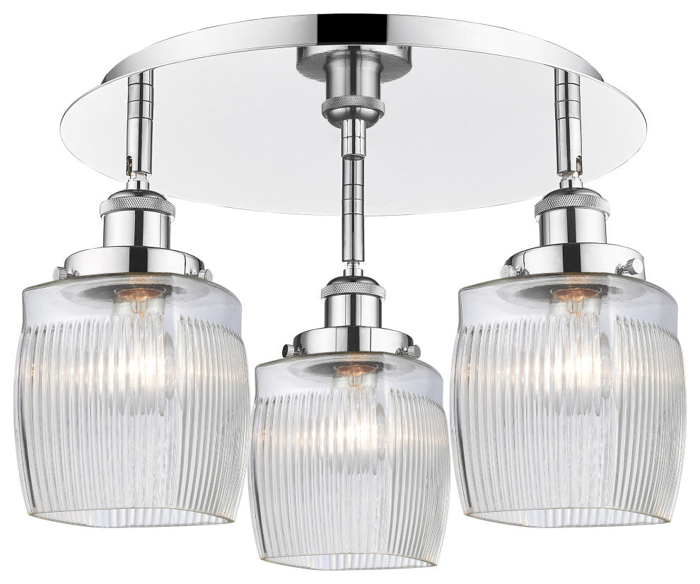 Innovations Colton 3 17.25" Flush Mount Polished Chrome