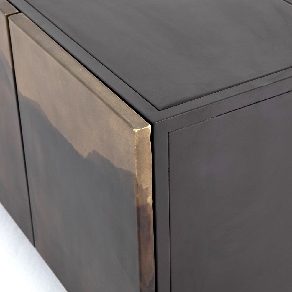 Stormy Media Console, Aged Brown