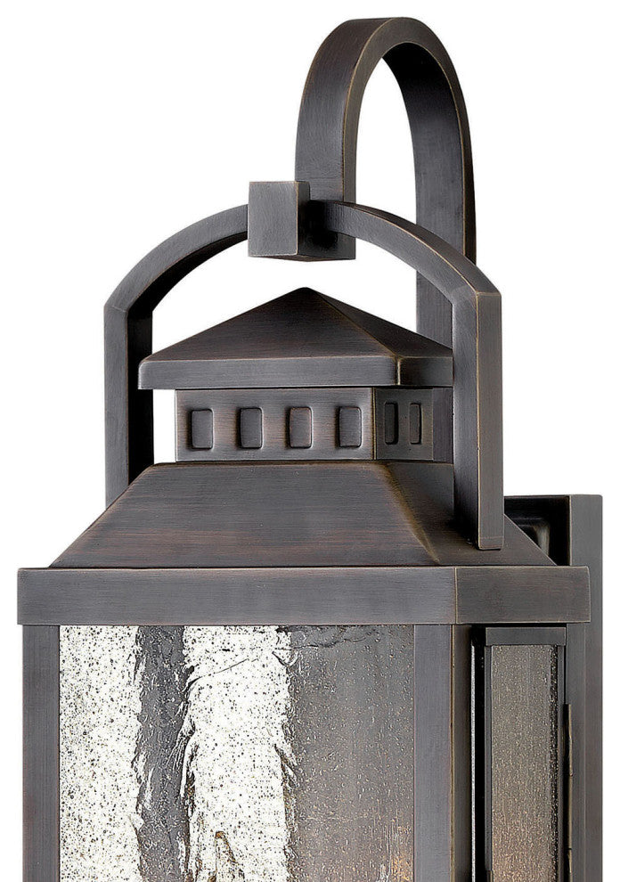 Hinkley Revere Large Wall Mount Lantern, Blackened Brass