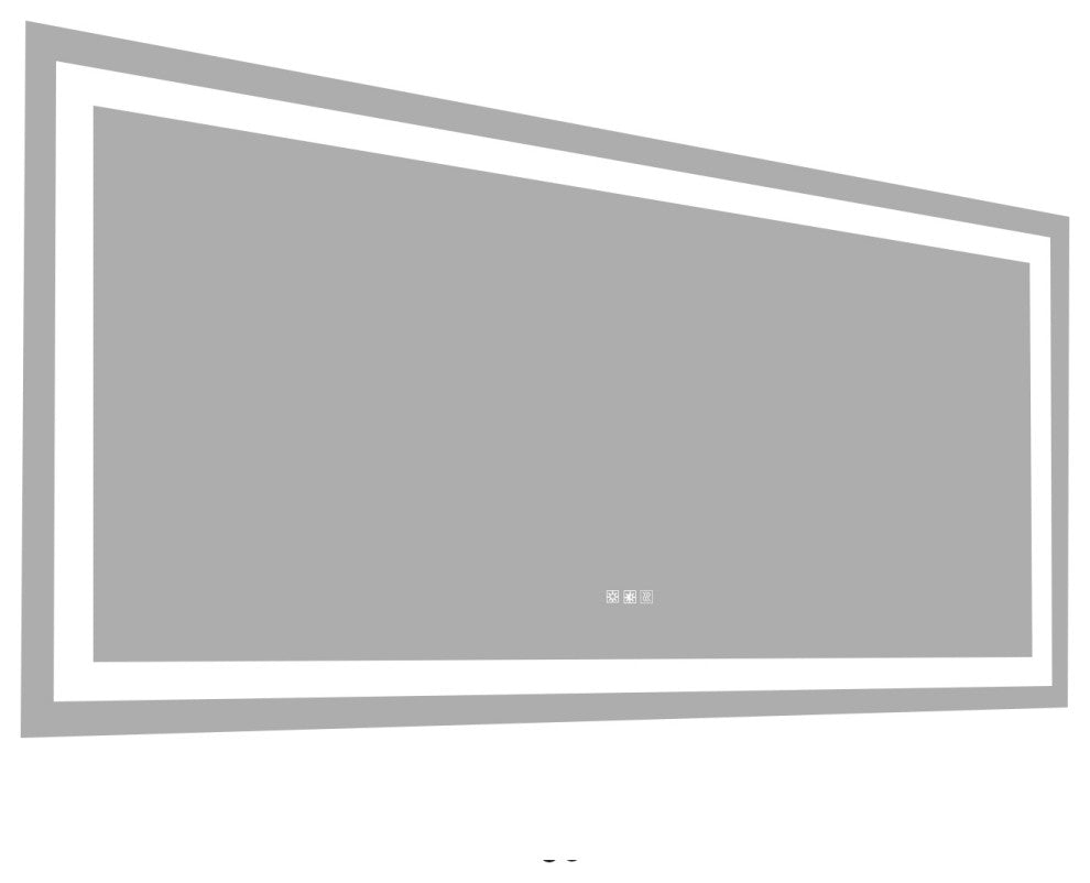 60" x 32" Rectangular Frameless Dimmable Wall Mounted LED Bathroom Vanity Mirror