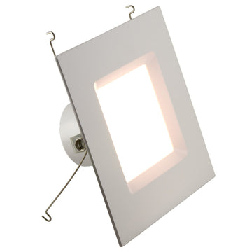 LED Square Retrofit Downlight, Dimmable, 120V, Warm White 3000k, 6", 16-Pack