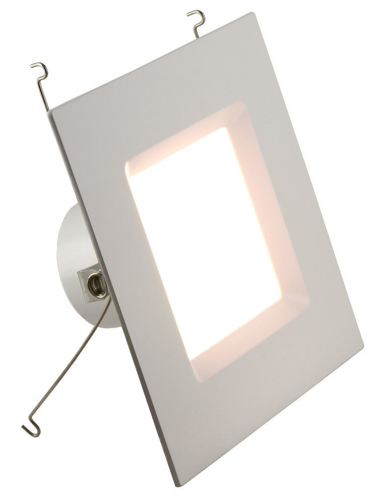 LED Square Retrofit Downlight, Dimmable, 120V, Warm White 3000k, 6", 16-Pack