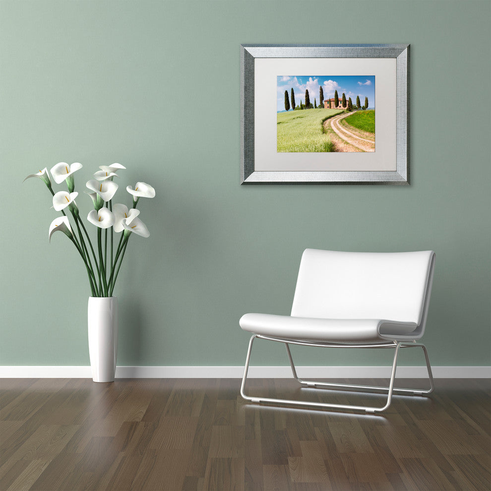 Michael Blanchette 'Tuscan Classic' Art, Silver Frame, White Mat, 14x11