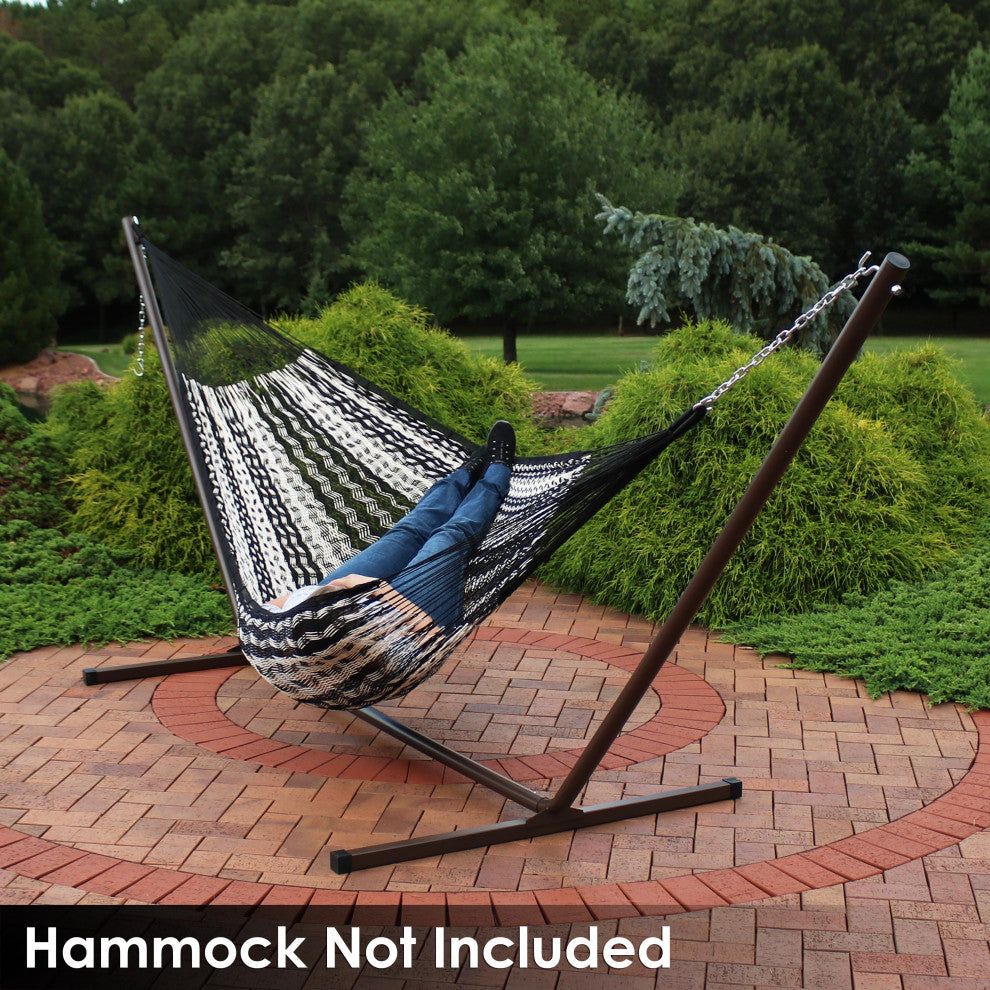 Sunnydaze 15' Hammock Stand With Heavy-Duty Steel Beam Construction, Bronze