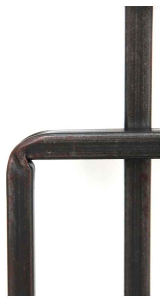 Industrial Steel Squares Wall Dcor - Black