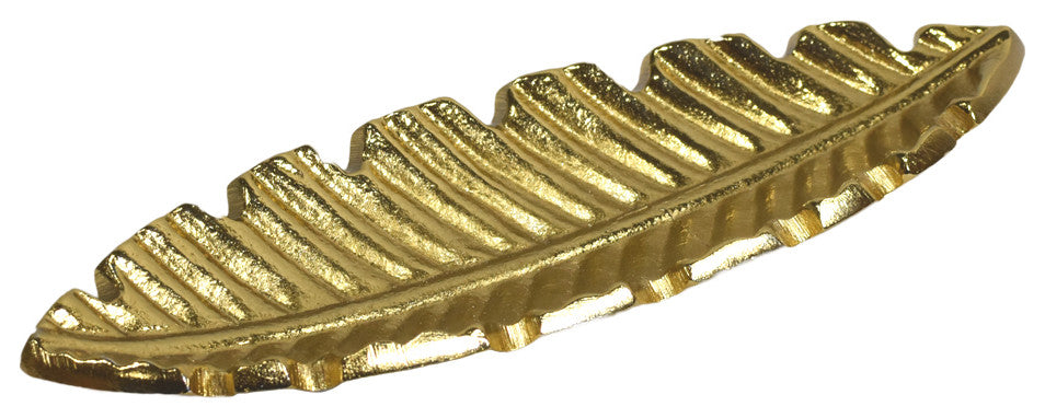 Handmade Decorative Aluminium Tray, Gold Color Coated