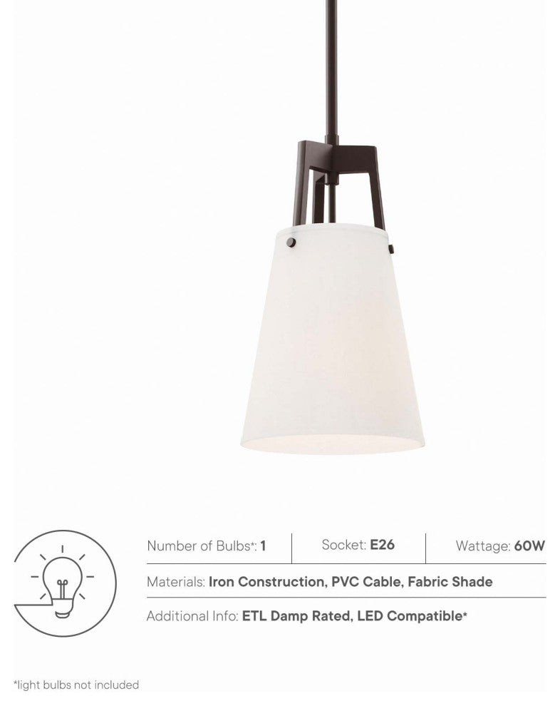 Aspire Pendant Light, White Brass