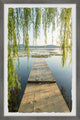 "Wooden Plank Bridge" Framed Painting Print, 8x12