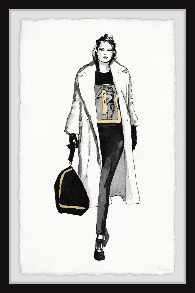 "White Coat" Framed Painting Print, 30"x45"