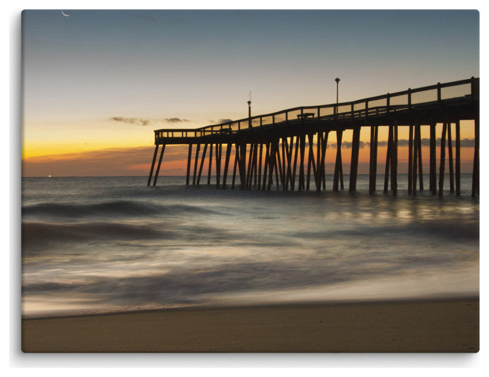 Motion of the Ocean Coastal Landscape Photo Canvas Wall Art Print, 18" X 24"