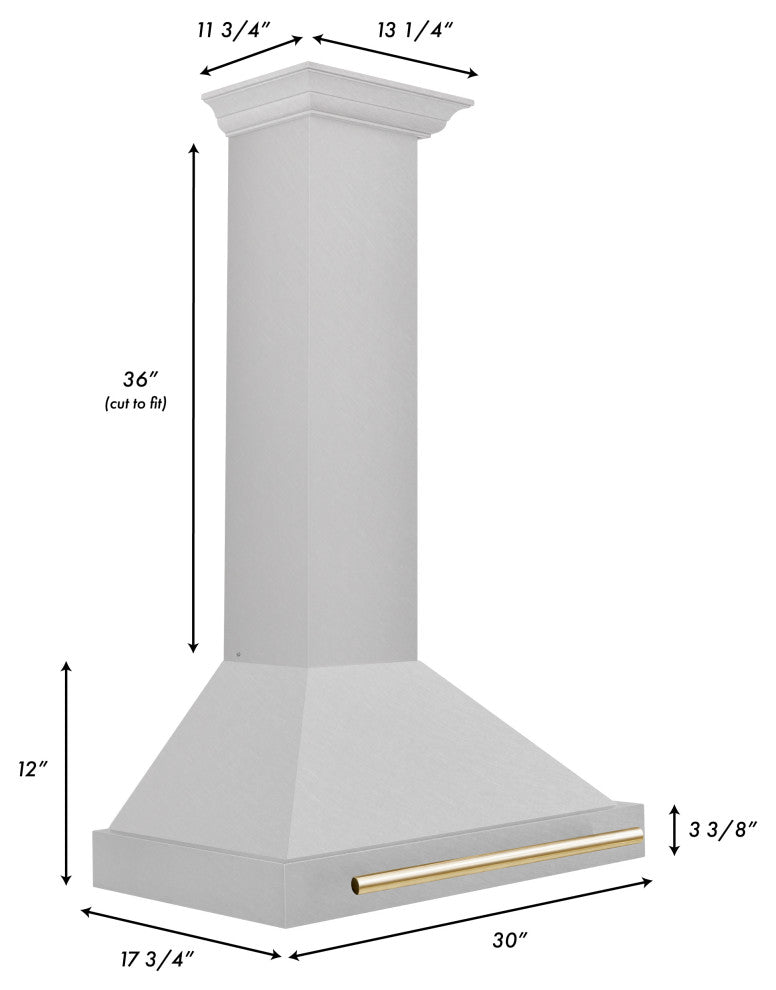 ZLINE 30" ZLINE DuraSnow Hood With DuraSnow KB4SNZ-30-G