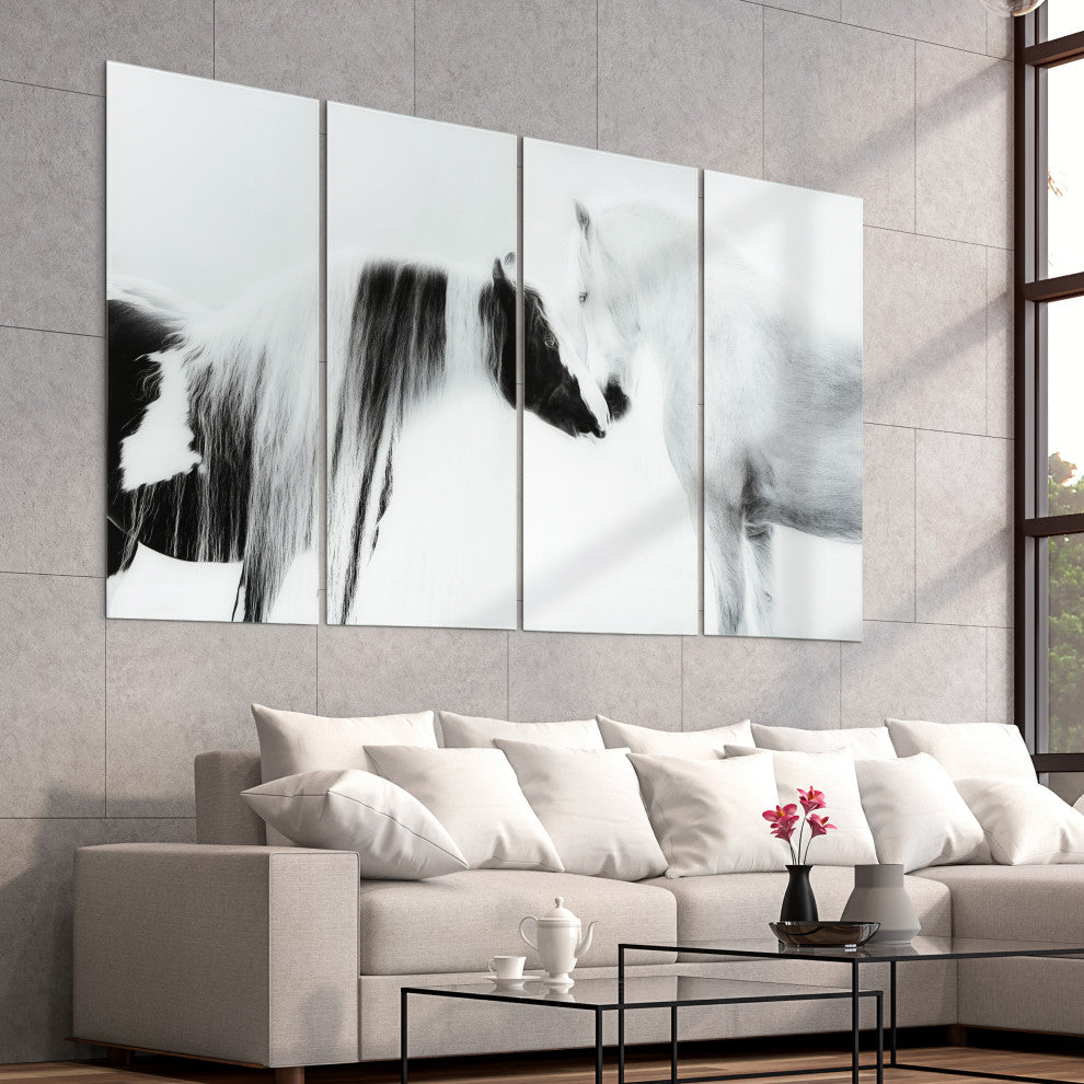 Collection of Horses Frameless Free Floating Tempered Glass Graphic Wall Art Set