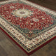Karaman Traditional Medallion Red/ Ivory Area Rug, 3'10"x5'5"