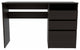 Louisiana Writing Computer Desk with Open Shelf and 3 Drawers, Black