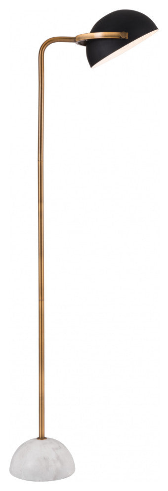 Black and White Swivel Floor Lamp