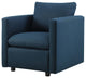 Armchair Accent Chair, Set of 2, Fabric, Navy Blue, Modern, Lounge Hospitality