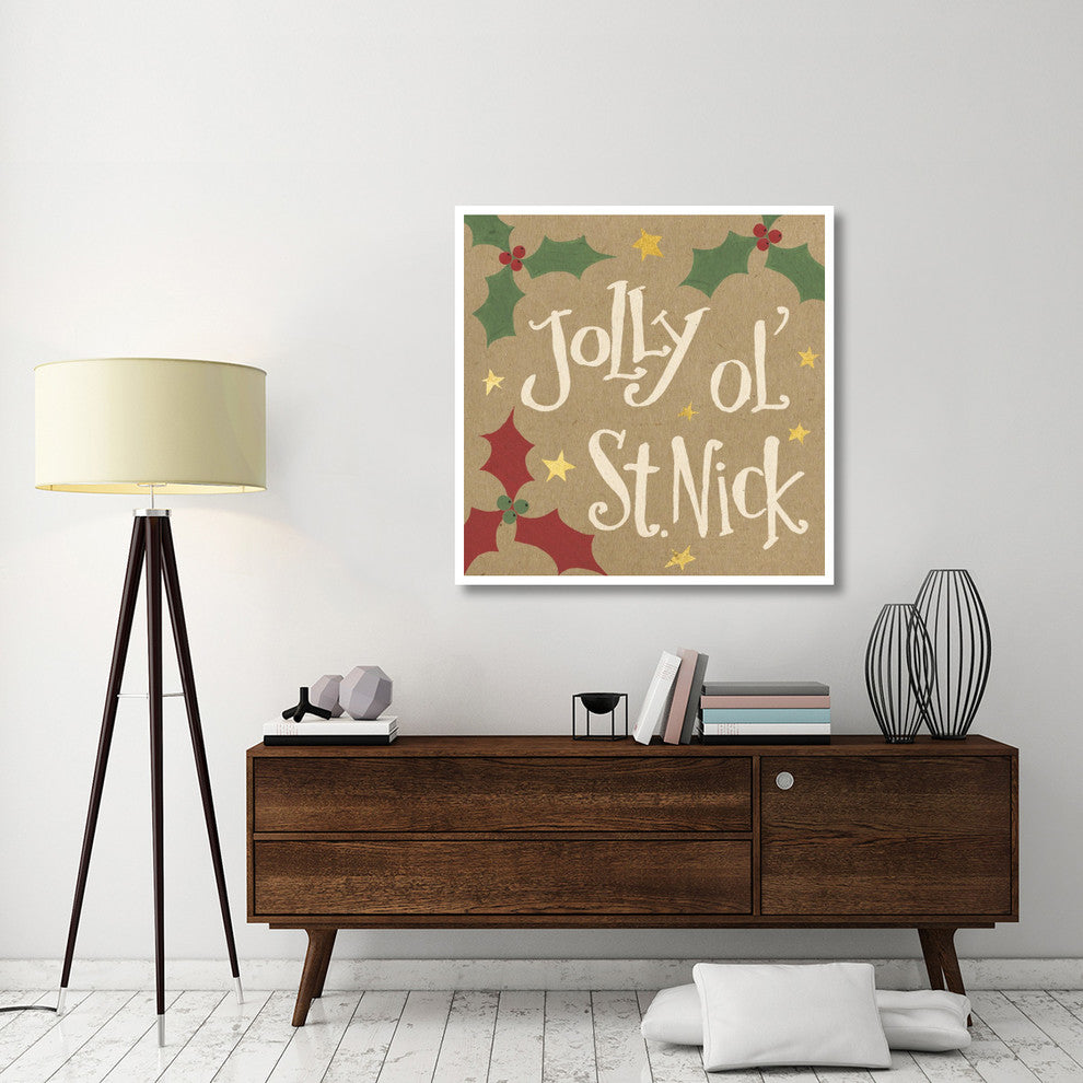 "Vintage St.Nick VII" Digital Paper Print by Anne Tavoletti, 42"x42"