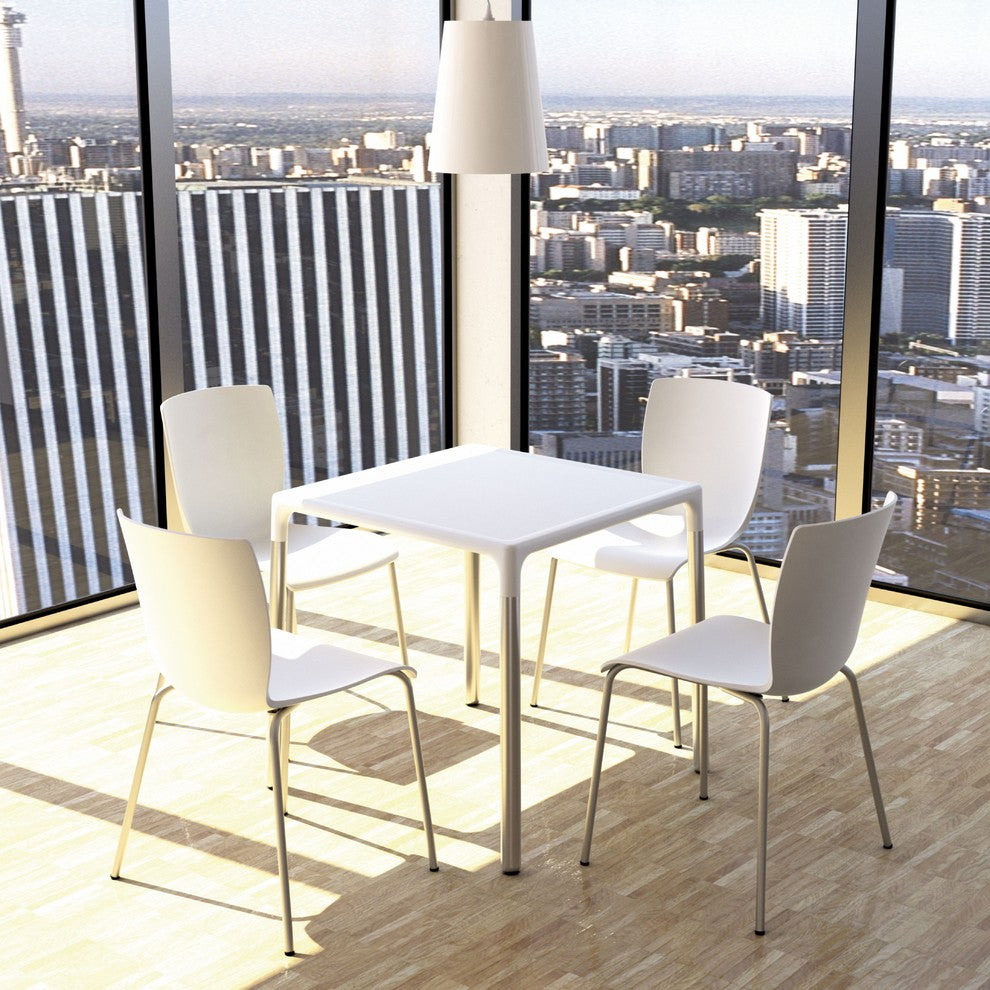 Compamia Mango Outdoor Dining Table With Aluminum Legs, White