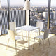 Compamia Mango Outdoor Dining Table With Aluminum Legs, White