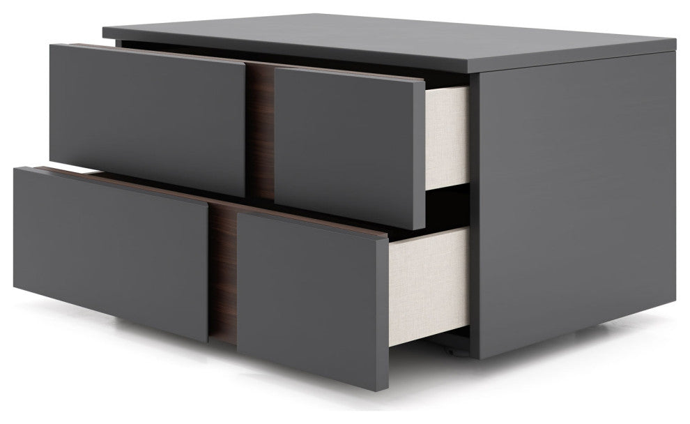 Sierra Nightstand Dark Gull Gray / Left-Facing