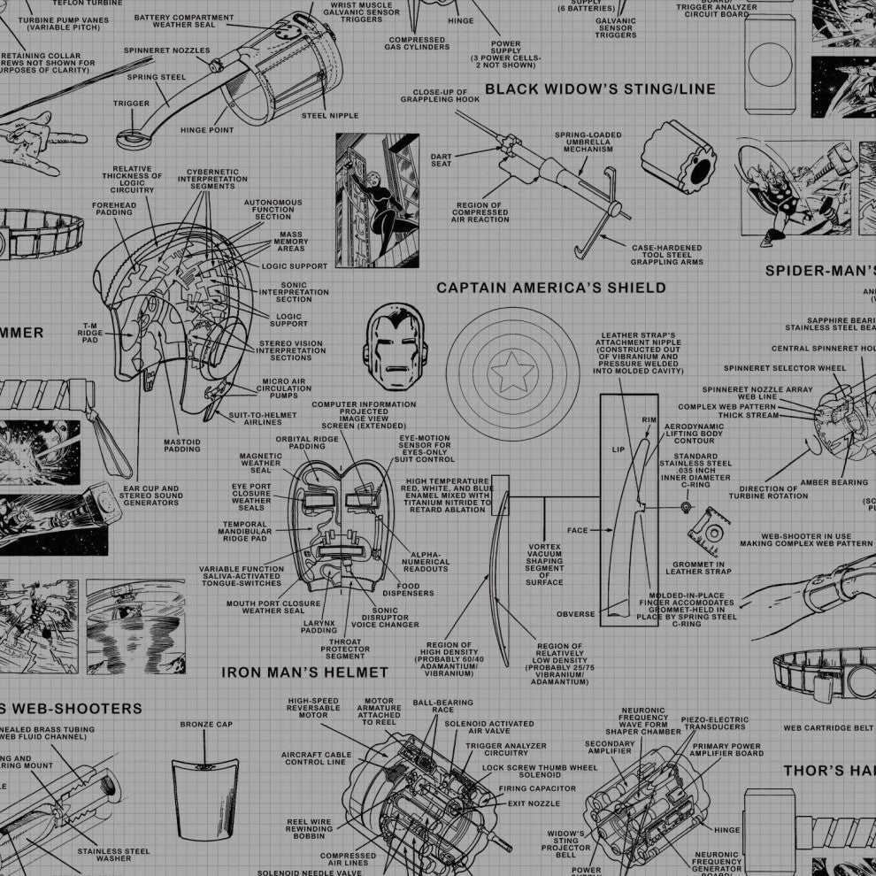 Marvels Heroes Schematics Wallpaper