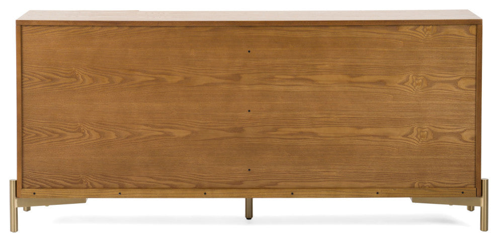 Modrest Killeen Modern Gold + Walnut Buffet