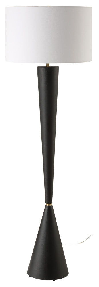 Uttermost Layla Black Tapered Floor Lamp