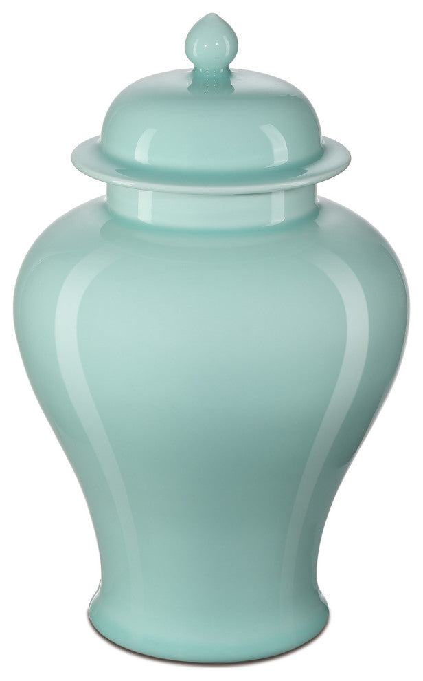 Celadon Small Green Temple Jar