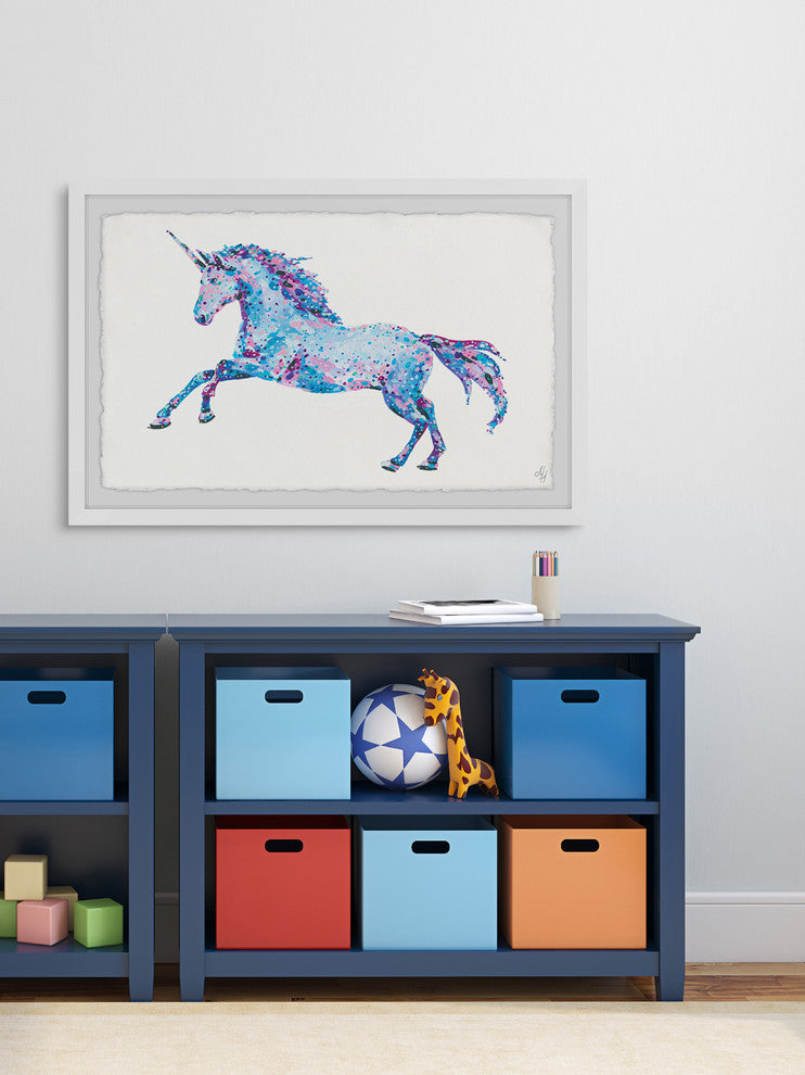 "Unicorn Magic Dust" Framed Painting Print, 18"x12"