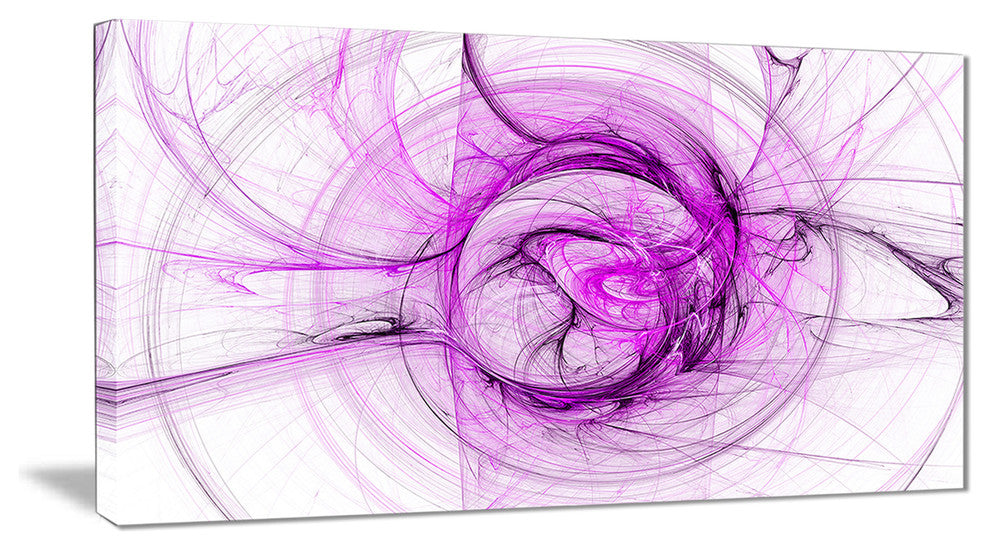 "Wisps of Smoke Purple" Abstract Digital Art Canvas Print