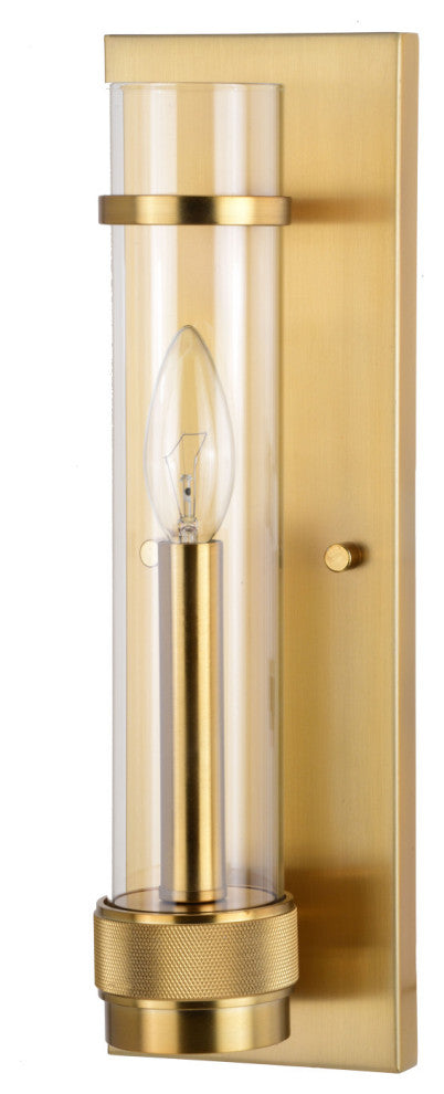 Bari 14"H Wall Light Satin Brass