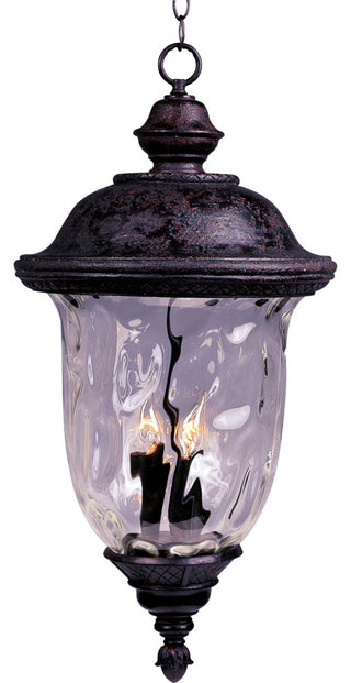 Maxim 40428WG Carriage House 28\" 3 Light Vivex Pendant Light - Oriental Bronze