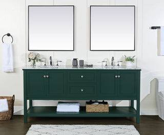Home Living 72" Double Bathroom Vanity, Green