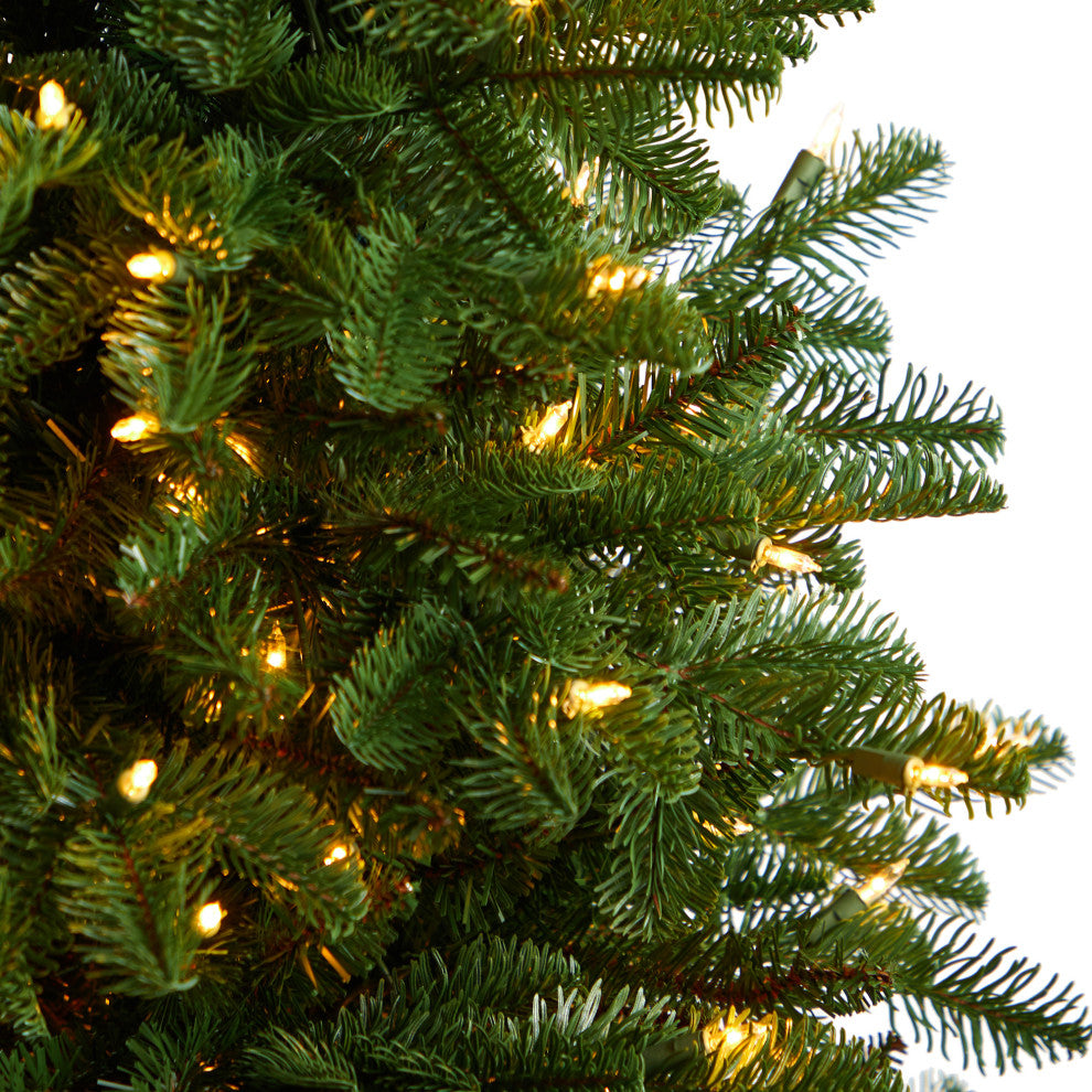 4' South Carolina Fir Faux Xmas Tree W/ 250 Clear Lights & 752 Bendable Branches