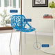 Blue Stencil Dining Side Chair Set of 4